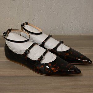 Maeve Triple-Strap Mary Jane Flats